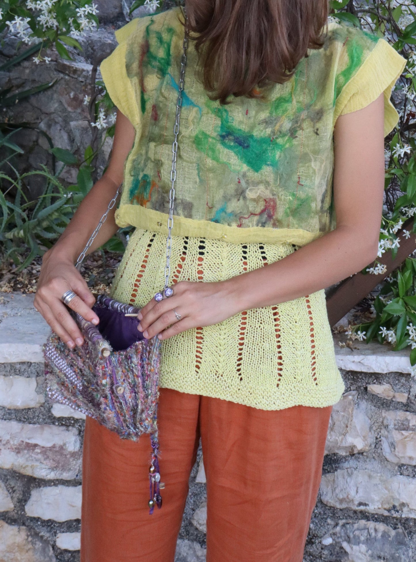 Shoulder Clutch, Olive Wood Frame