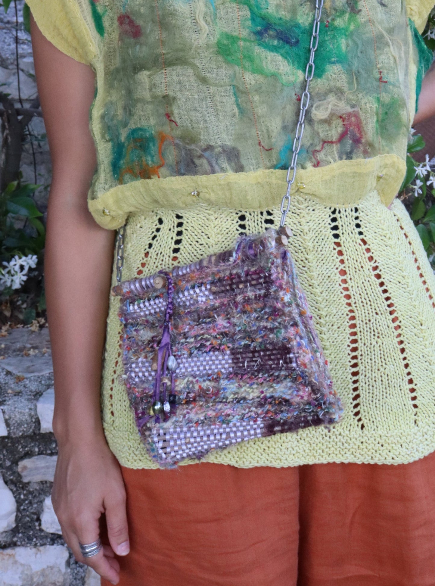 Shoulder Clutch, Olive Wood Frame