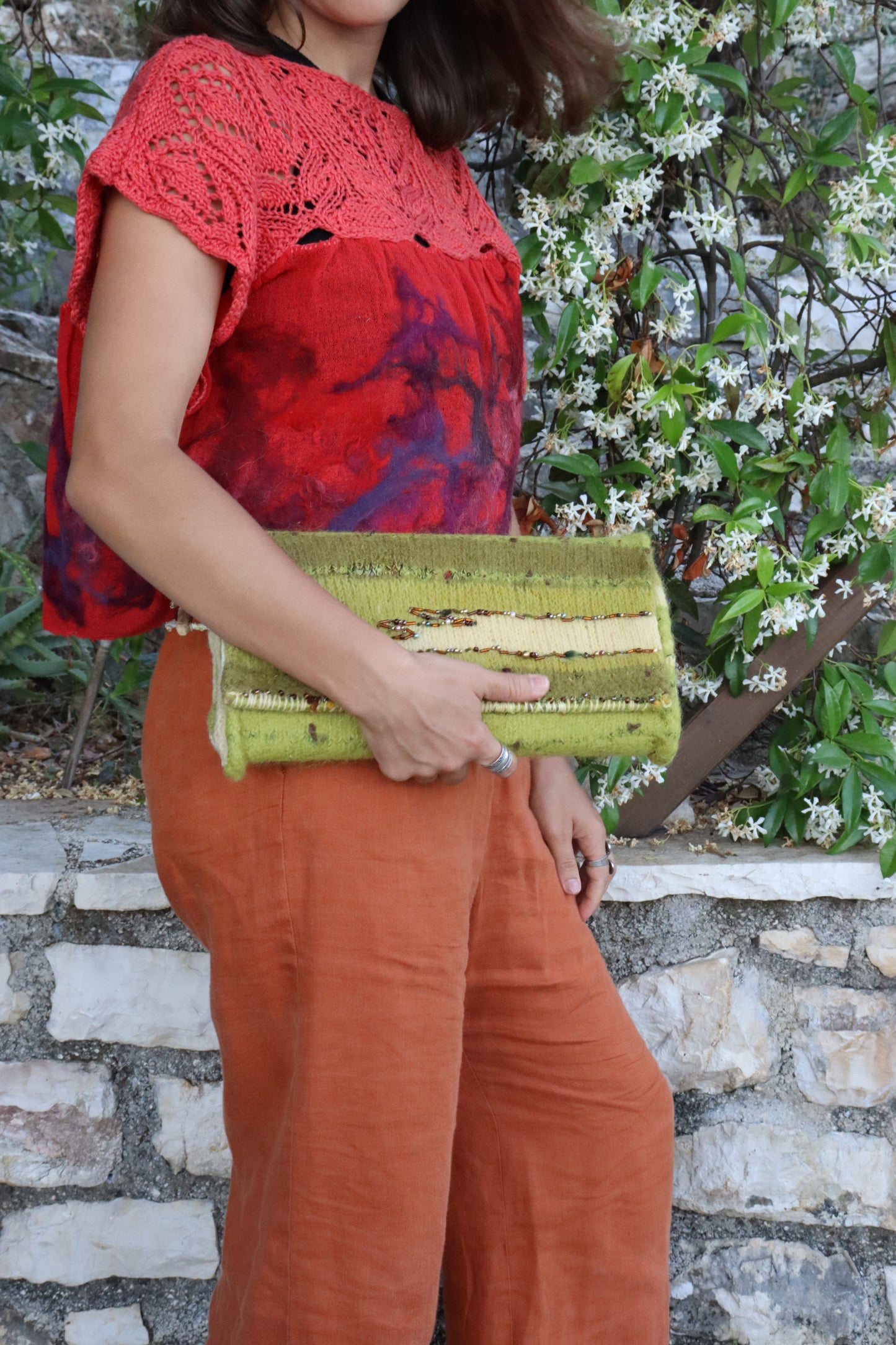 Felted Short Sleeve, Red