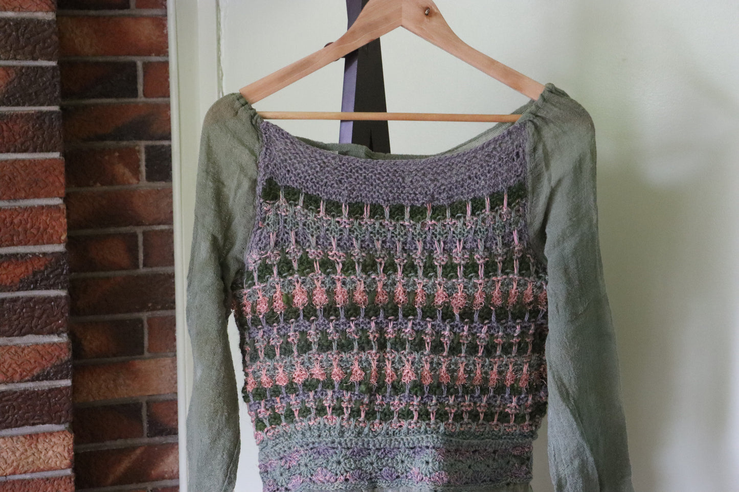 Long-Sleeve Dress, Green