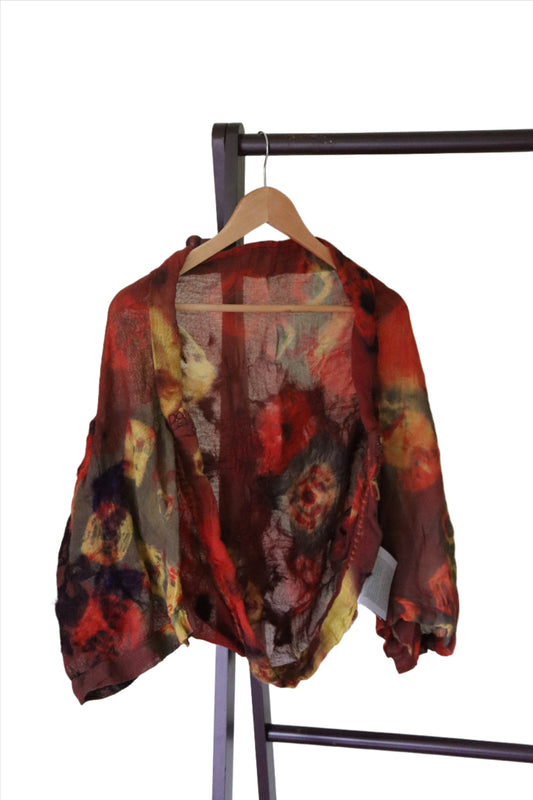 Felted Shrug, Red