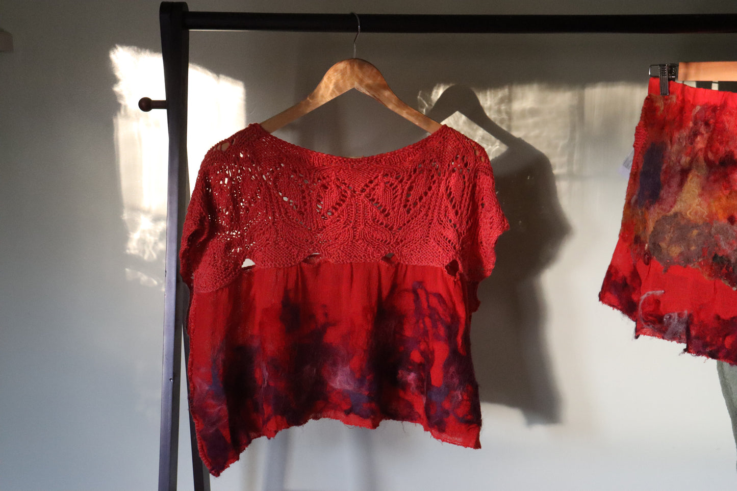 Felted Short Sleeve, Red