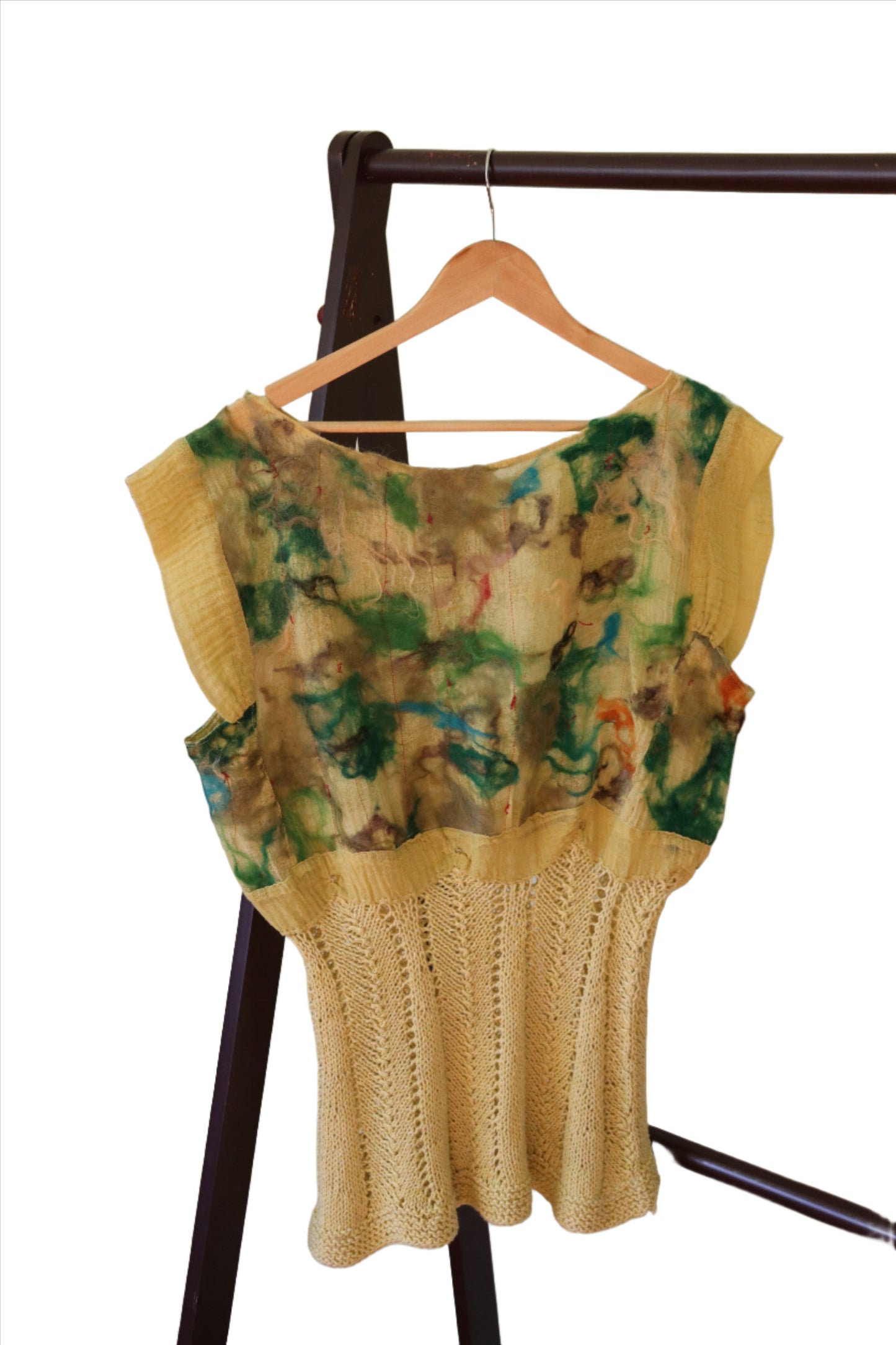 Felted Short Sleeve, Yellow