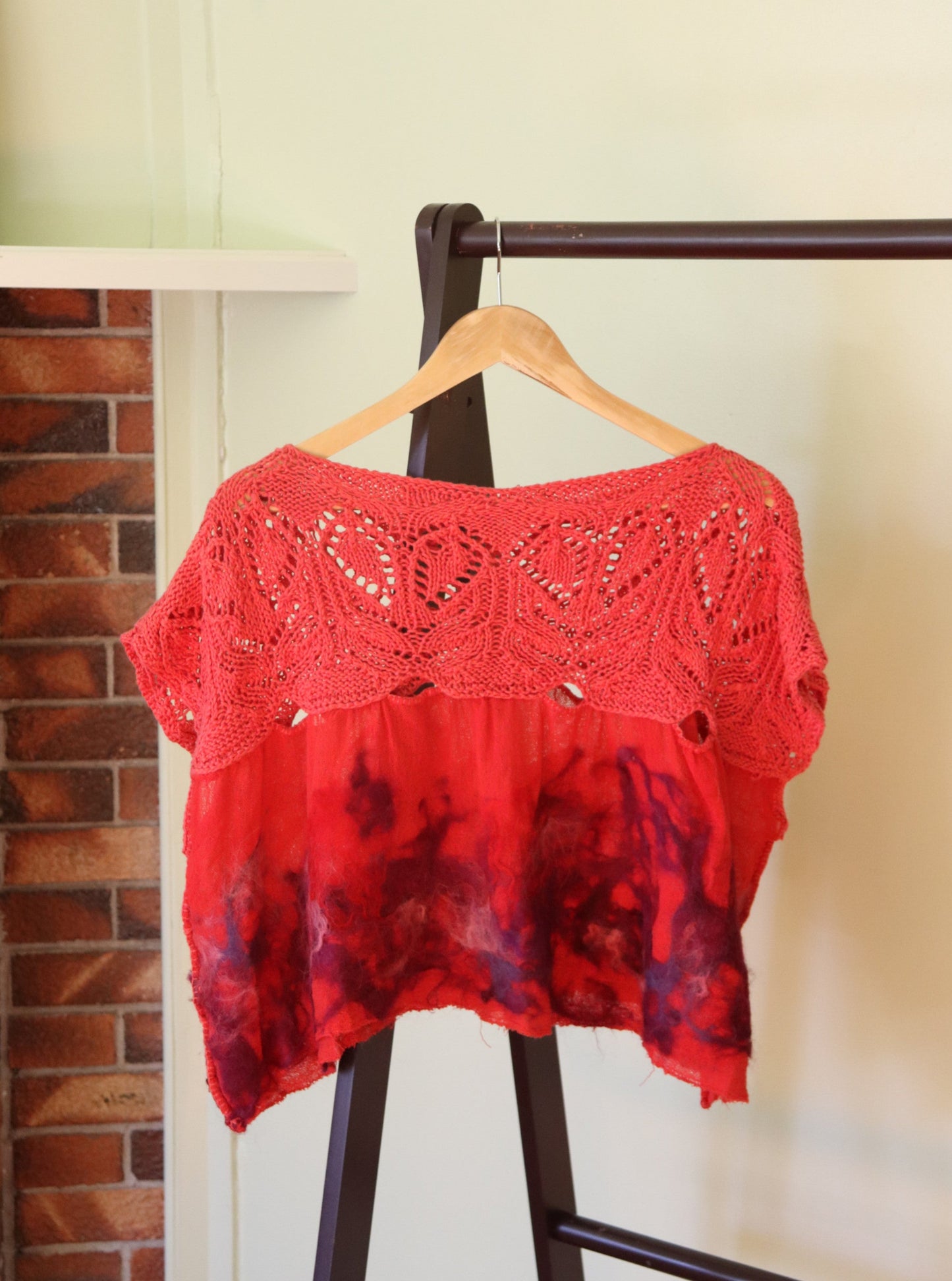 Felted Short Sleeve, Red