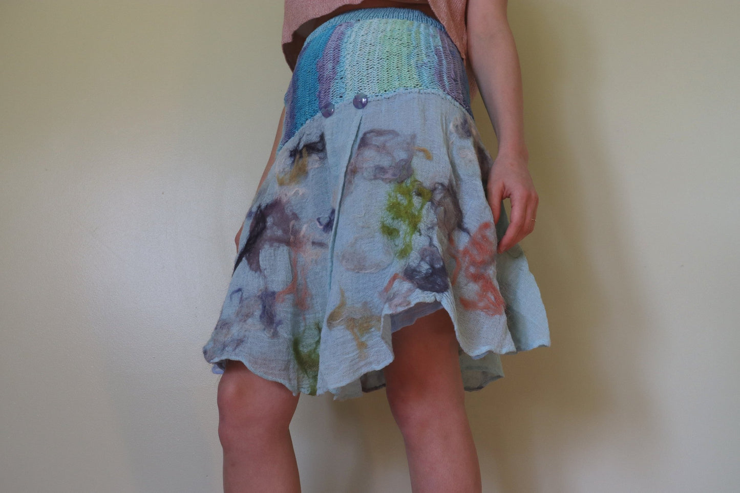 Fish-Bone Skirt, Turquiose