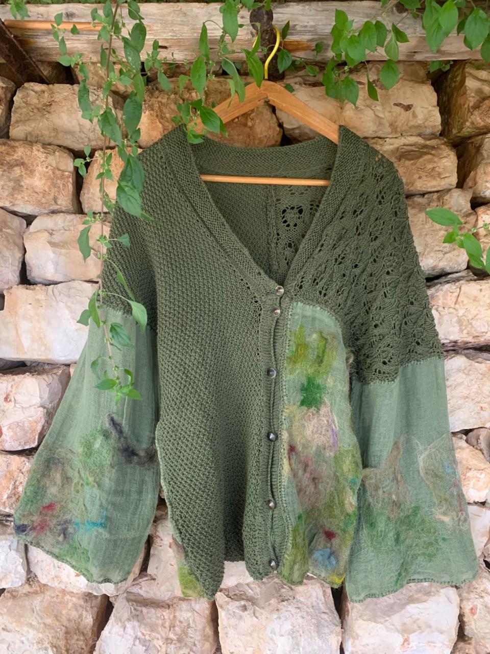 Oversized Cardigan, Green